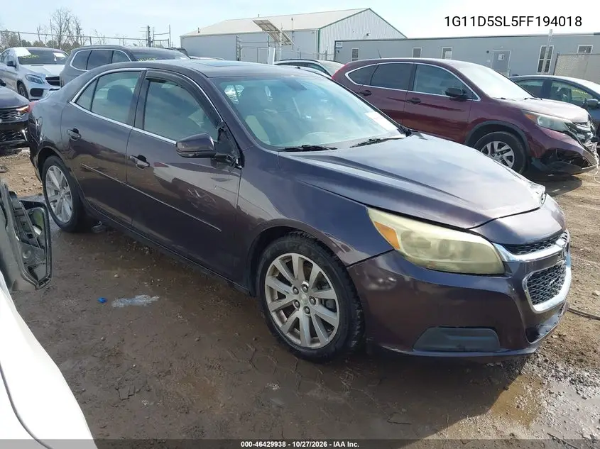 CHEVROLET MALIBU 2015, VIN 1G11D5SL5FF194018