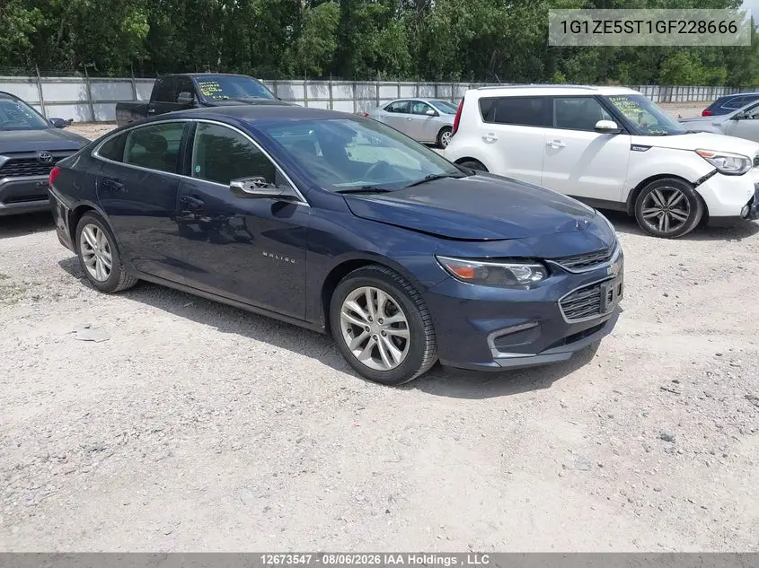 CHEVROLET MALIBU 2016, VIN 1G1ZE5ST1GF228666