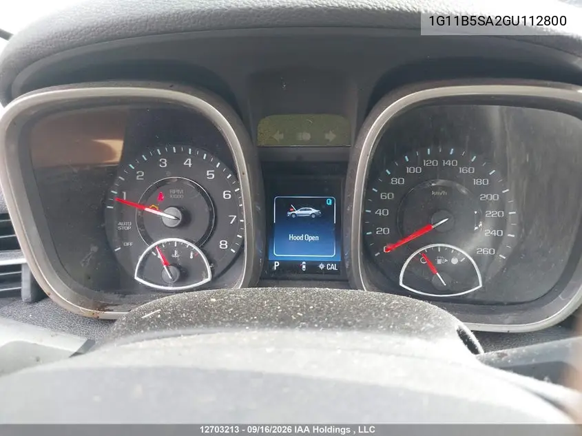 2016 CHEVROLET MALIBU VIN 1G11B5SA2GU112800 — фото 7