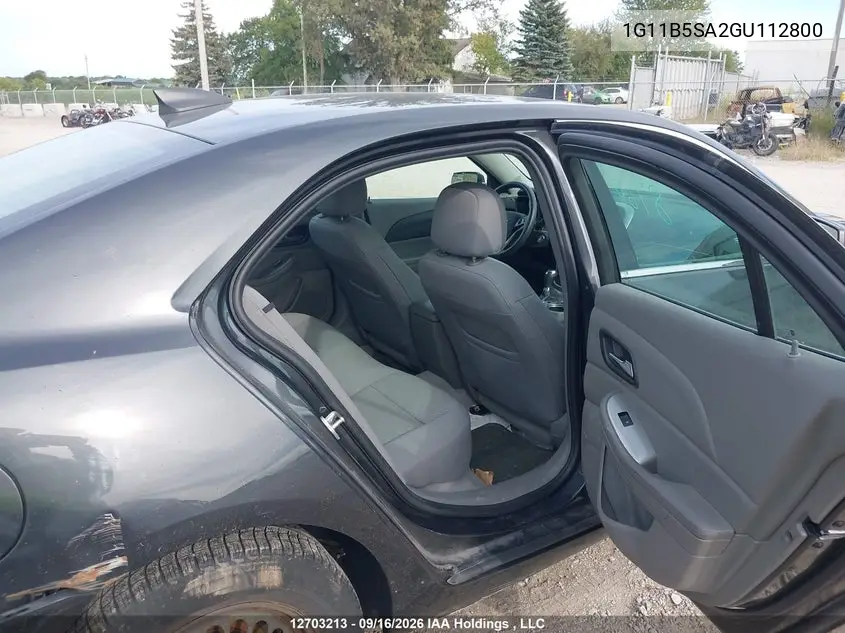 2016 CHEVROLET MALIBU VIN 1G11B5SA2GU112800 — фото 8