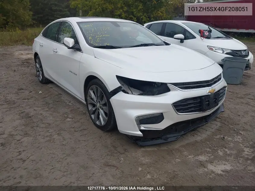 CHEVROLET MALIBU 2016, VIN 1G1ZH5SX4GF208051