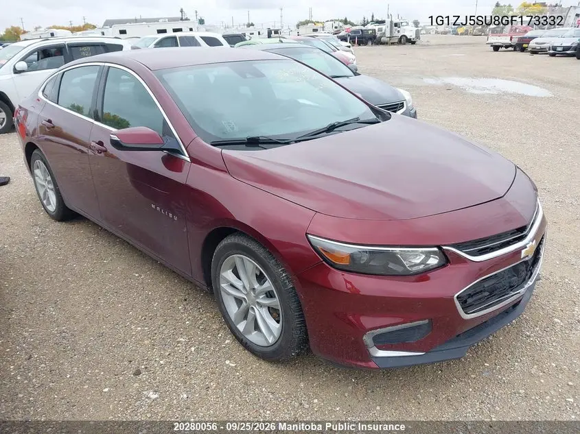 CHEVROLET MALIBU 2016, VIN 1G1ZJ5SU8GF173332