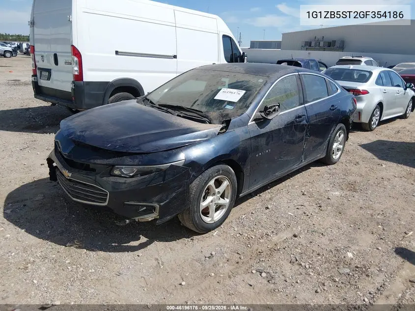 2016 CHEVROLET MALIBU VIN 1G1ZB5ST2GF354186 — фото 2