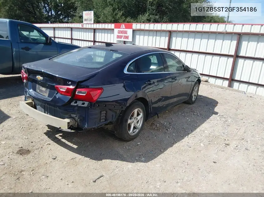 2016 CHEVROLET MALIBU VIN 1G1ZB5ST2GF354186 — фото 4