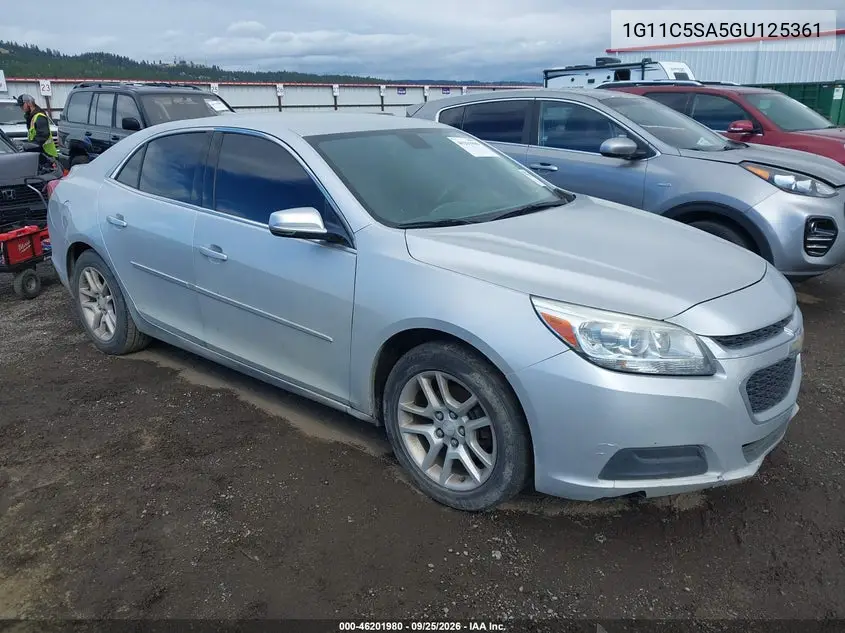 CHEVROLET MALIBU 2016, VIN 1G11C5SA5GU125361
