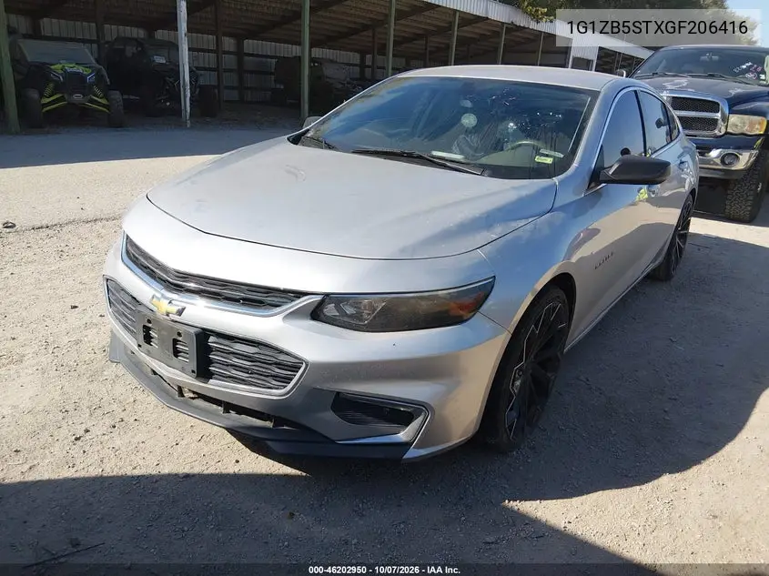 2016 CHEVROLET MALIBU VIN 1G1ZB5STXGF206416 — фото 2