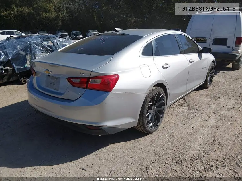 2016 CHEVROLET MALIBU VIN 1G1ZB5STXGF206416 — фото 4