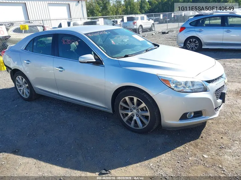 CHEVROLET MALIBU 2016, VIN 1G11E5SA5GF140649