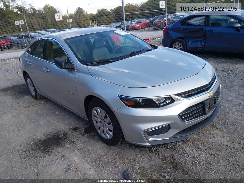 CHEVROLET MALIBU 2016, VIN 1G1ZA5ST7GF221295