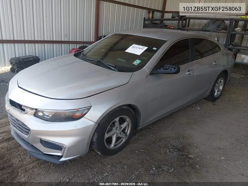 2016 CHEVROLET MALIBU VIN 1G1ZB5STXGF258063 — фото 2