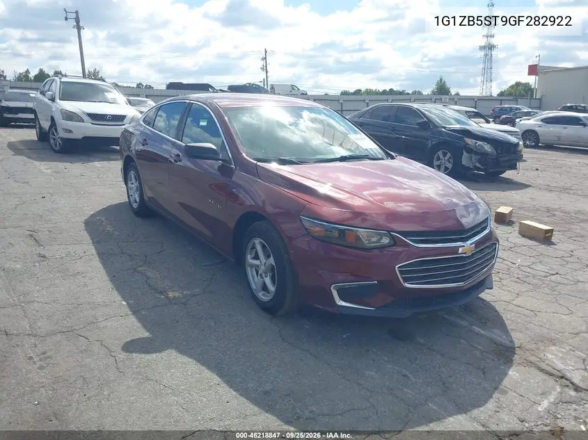 CHEVROLET MALIBU 2016, VIN 1G1ZB5ST9GF282922