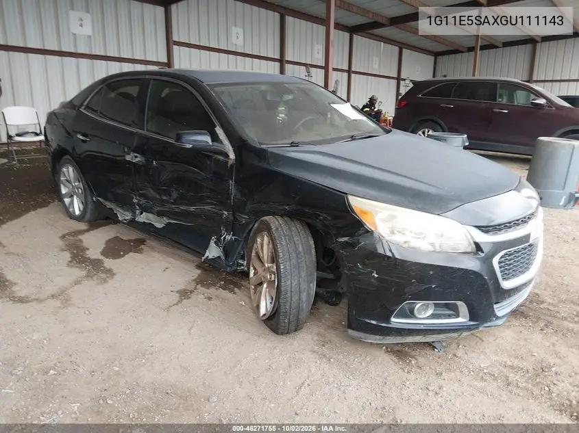 CHEVROLET MALIBU 2016, VIN 1G11E5SAXGU111143