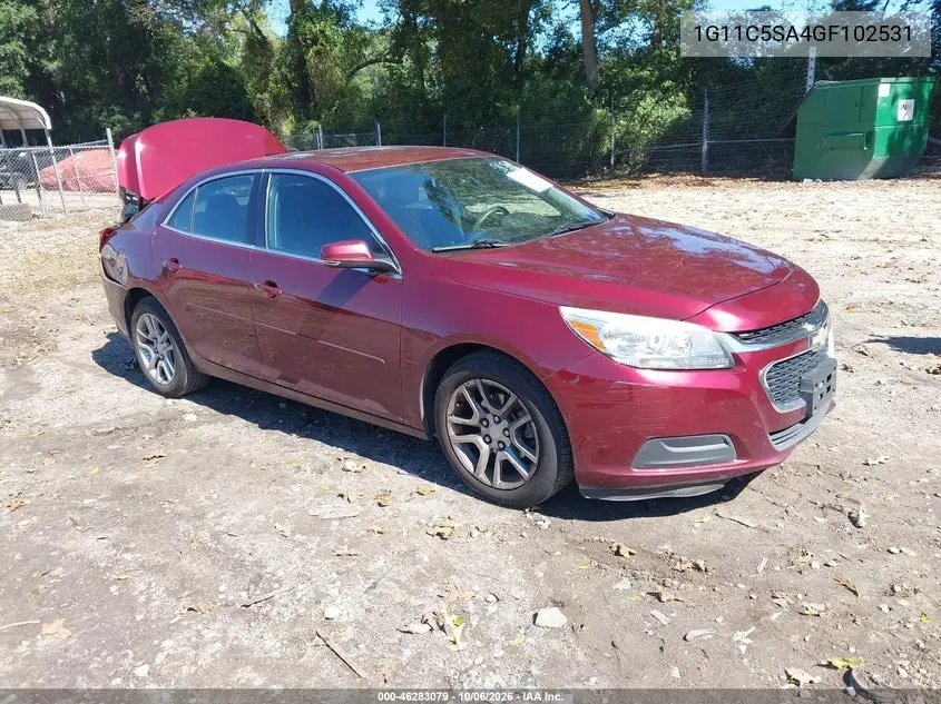 CHEVROLET MALIBU 2016, VIN 1G11C5SA4GF102531