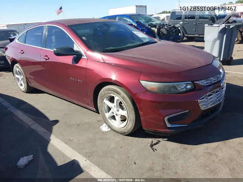 CHEVROLET MALIBU 2016, VIN 1G1ZB5ST0GF179467