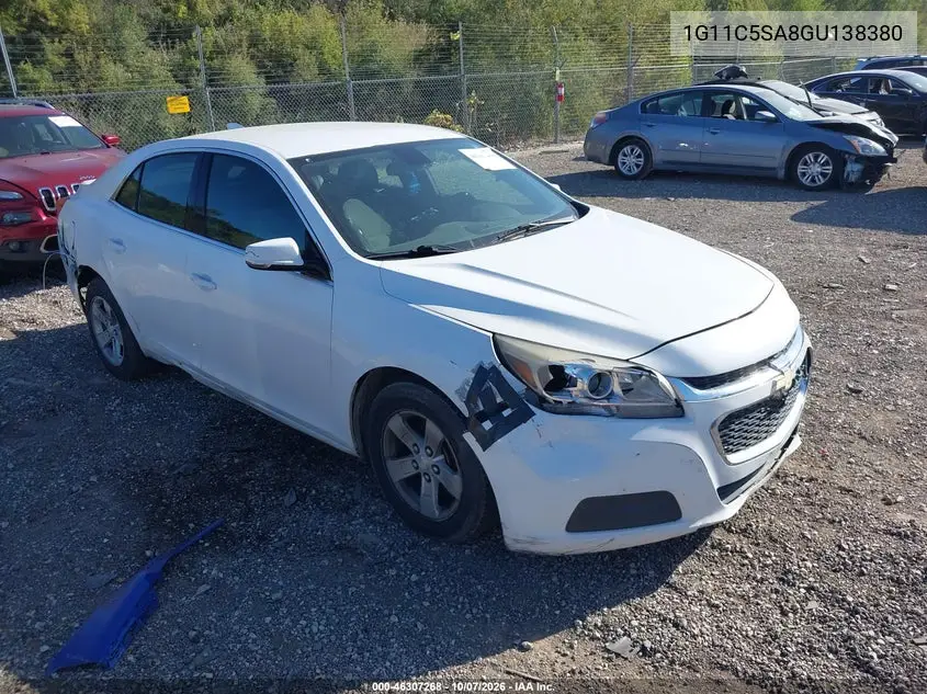 CHEVROLET MALIBU 2016, VIN 1G11C5SA8GU138380