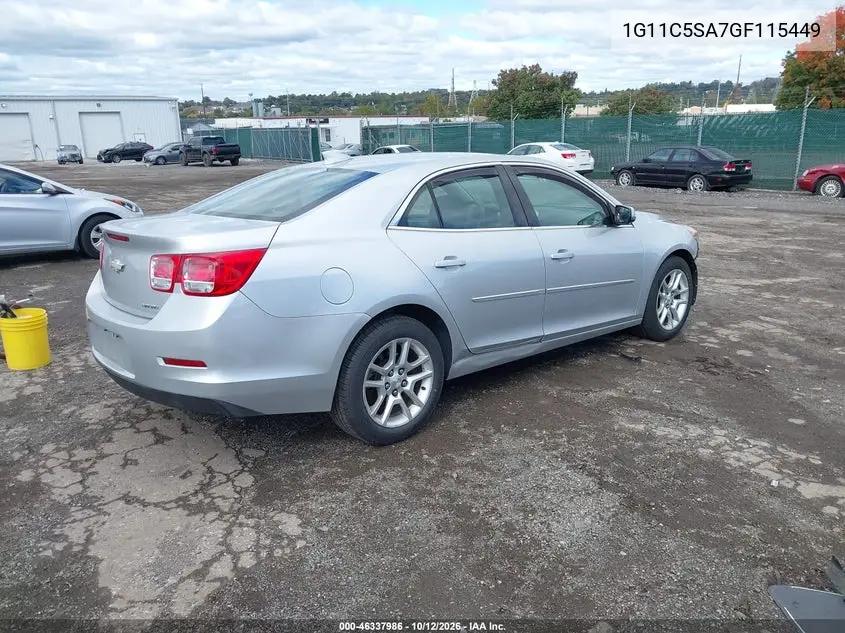 2016 CHEVROLET MALIBU VIN 1G11C5SA7GF115449 — фото 4