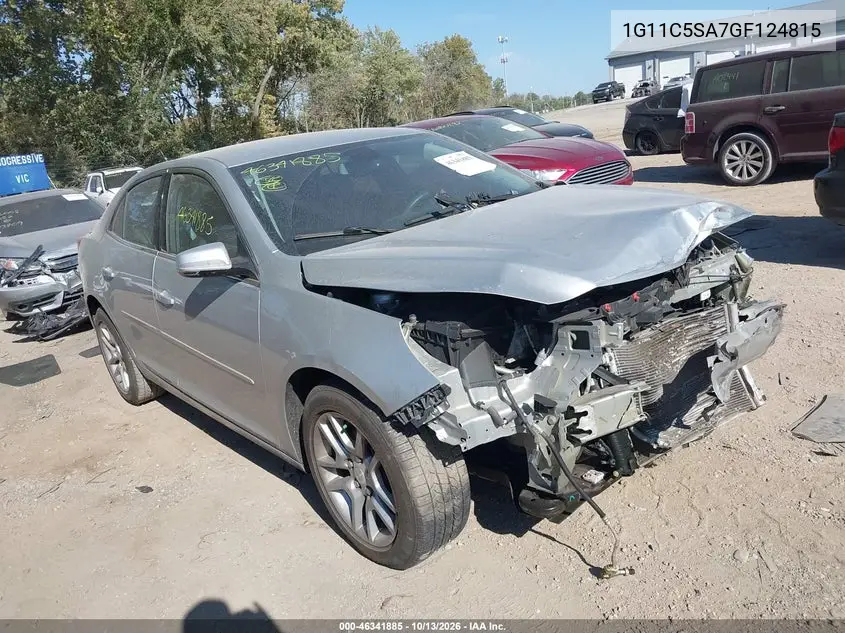 CHEVROLET MALIBU 2016, VIN 1G11C5SA7GF124815