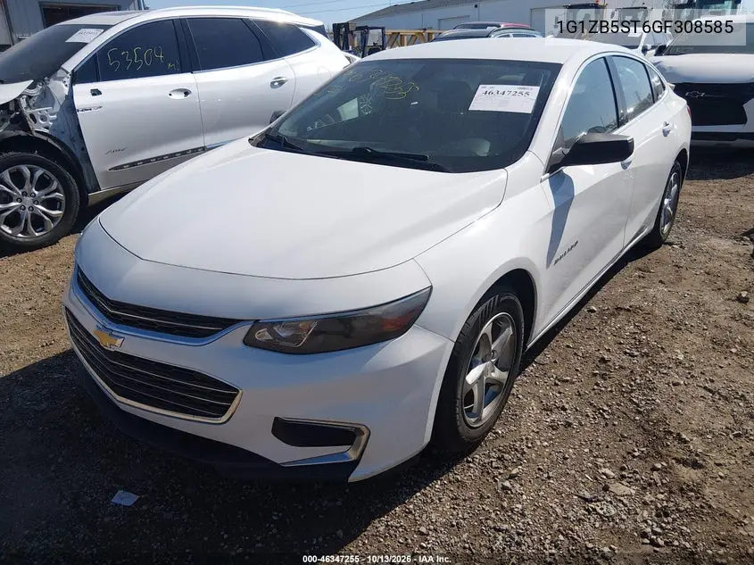 2016 CHEVROLET MALIBU VIN 1G1ZB5ST6GF308585 — фото 2