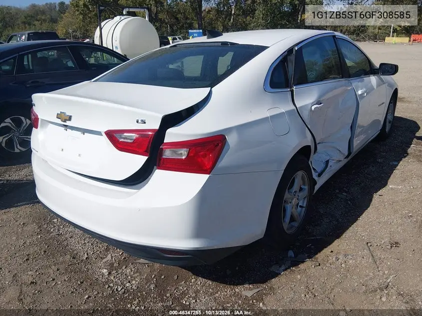 2016 CHEVROLET MALIBU VIN 1G1ZB5ST6GF308585 — фото 4