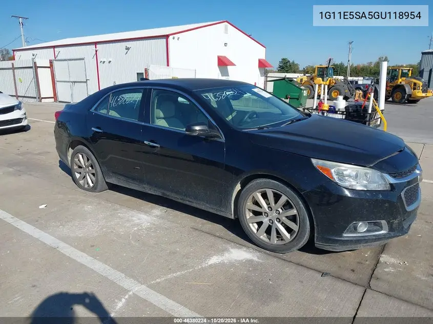 CHEVROLET MALIBU 2016, VIN 1G11E5SA5GU118954