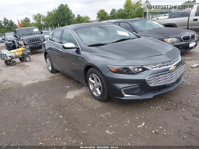 CHEVROLET MALIBU 2017, VIN 1G1ZB5ST2HF228170