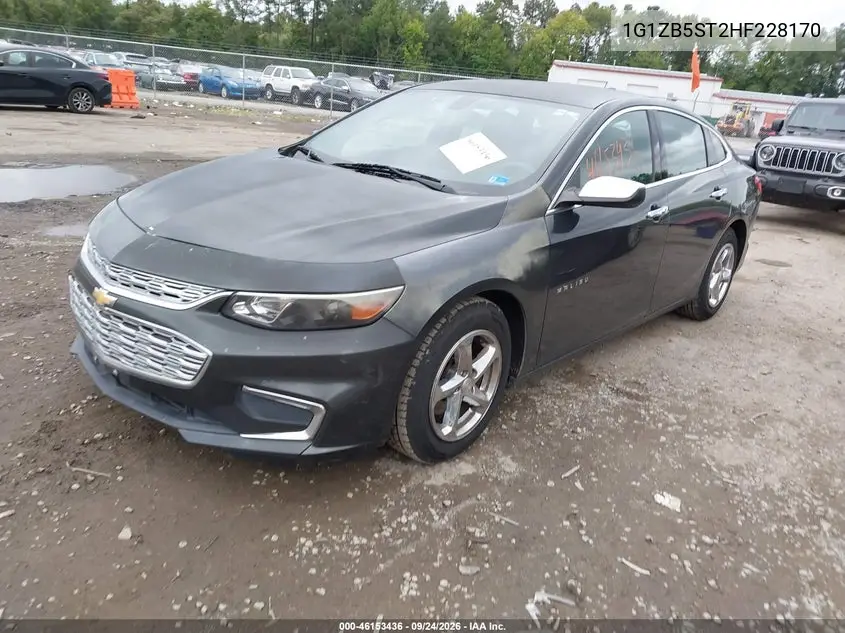 2017 CHEVROLET MALIBU VIN 1G1ZB5ST2HF228170 — фото 2