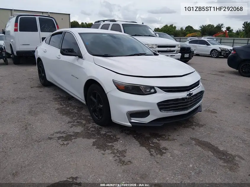 CHEVROLET MALIBU 2017, VIN 1G1ZB5ST1HF292068
