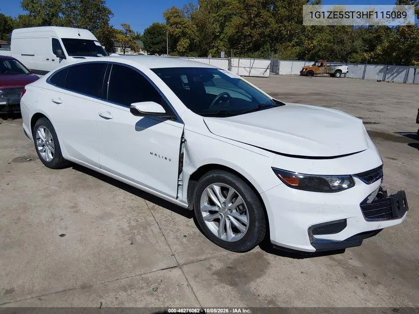 CHEVROLET MALIBU 2017, VIN 1G1ZE5ST3HF115089