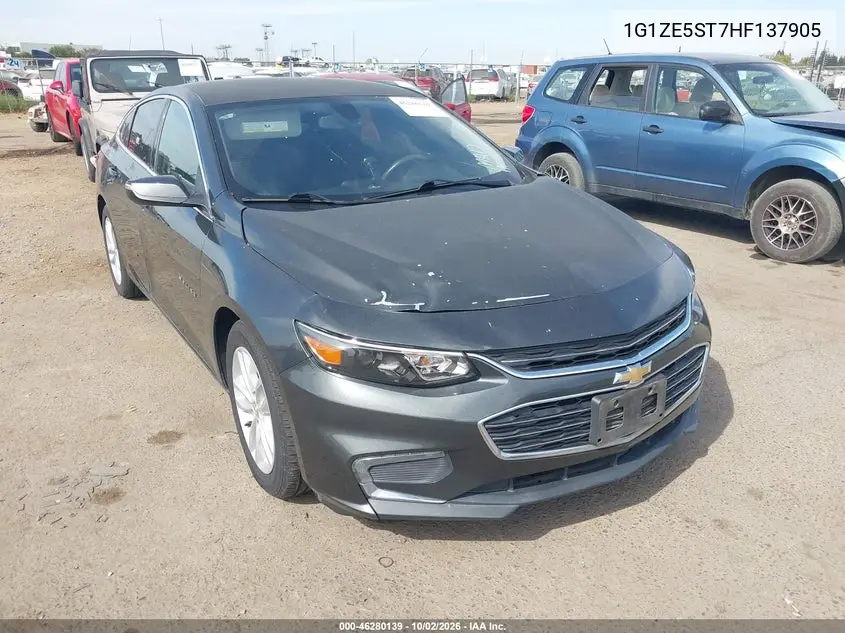 CHEVROLET MALIBU 2017, VIN 1G1ZE5ST7HF137905