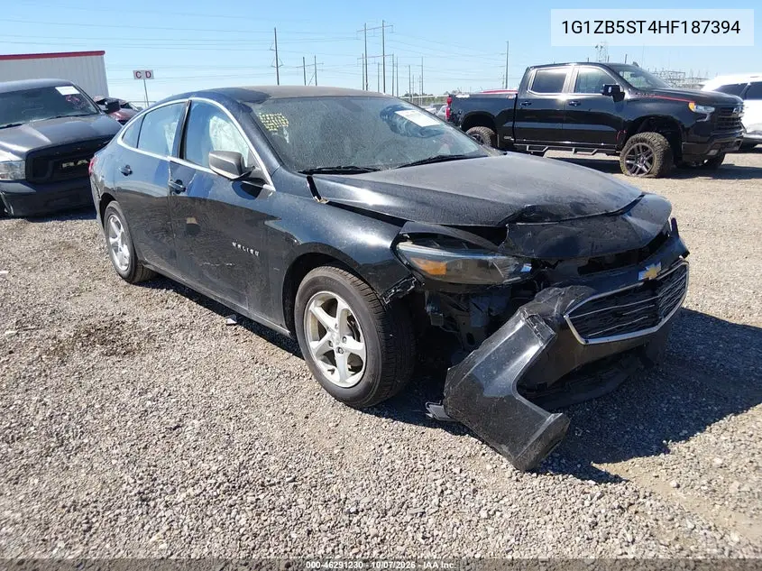 CHEVROLET MALIBU 2017, VIN 1G1ZB5ST4HF187394