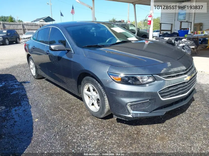 CHEVROLET MALIBU 2017, VIN 1G1ZB5ST9HF193837