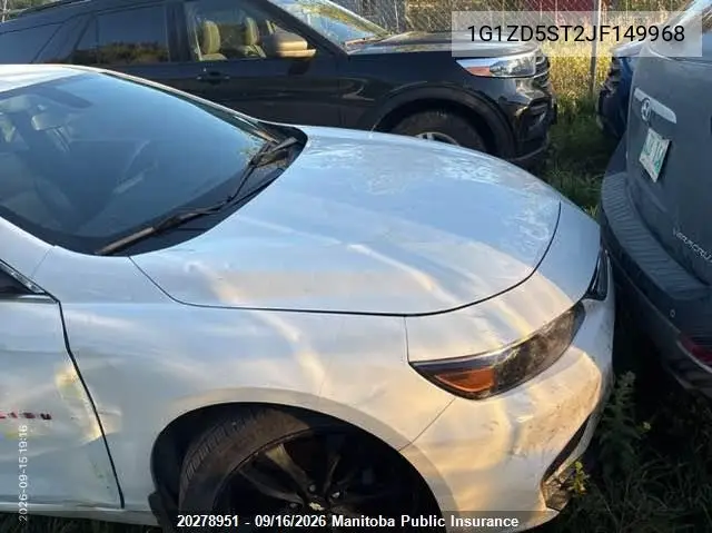 CHEVROLET MALIBU 2018, VIN 1G1ZD5ST2JF149968