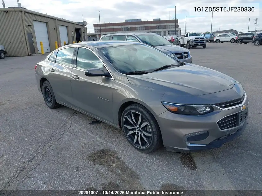 CHEVROLET MALIBU 2018, VIN 1G1ZD5ST6JF230830
