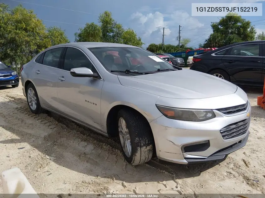 CHEVROLET MALIBU 2018, VIN 1G1ZD5ST9JF152219