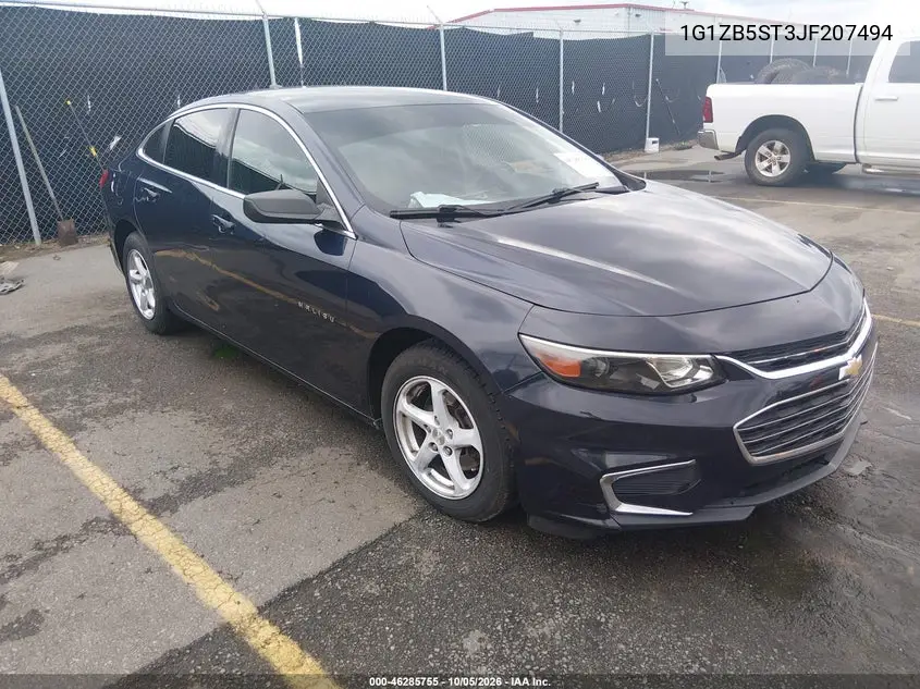 CHEVROLET MALIBU 2018, VIN 1G1ZB5ST3JF207494