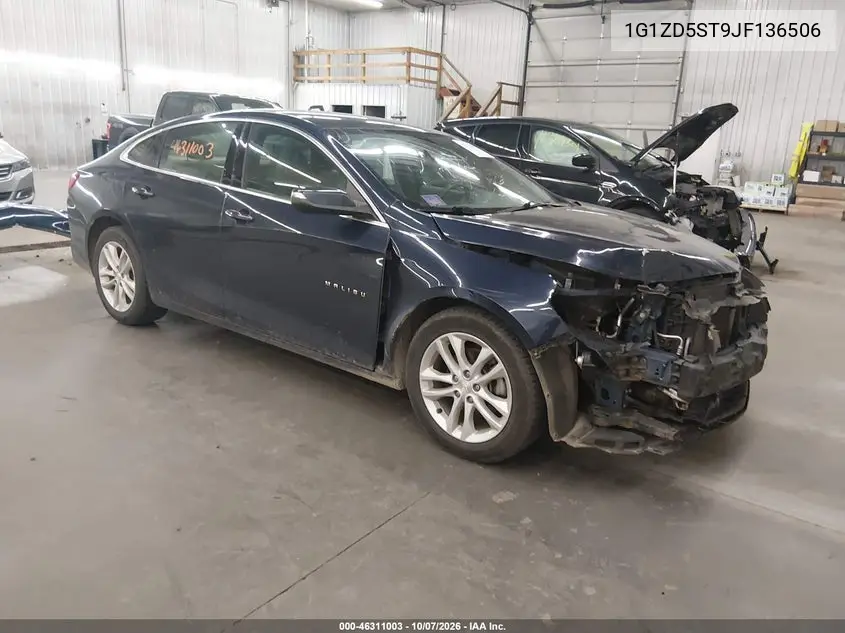 CHEVROLET MALIBU 2018, VIN 1G1ZD5ST9JF136506