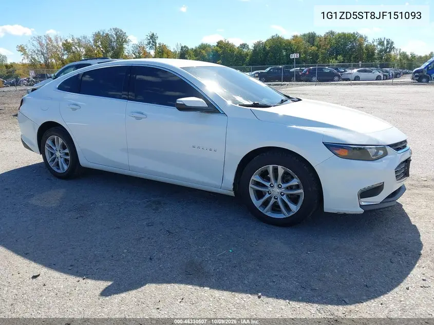 CHEVROLET MALIBU 2018, VIN 1G1ZD5ST8JF151093