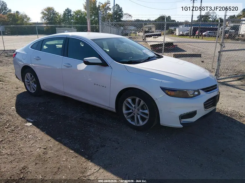CHEVROLET MALIBU 2018, VIN 1G1ZD5ST3JF206520