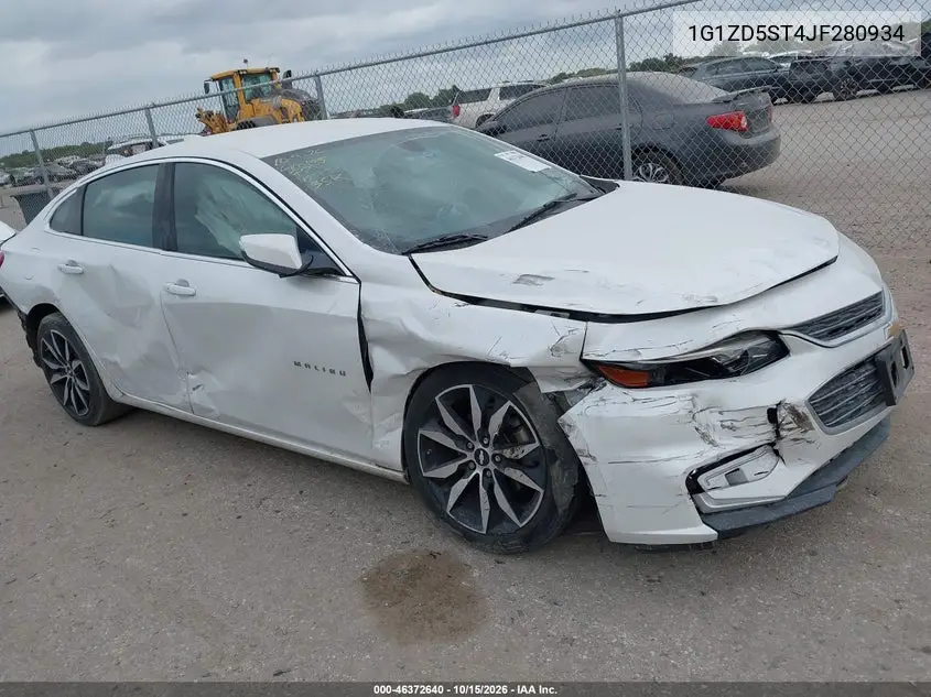 CHEVROLET MALIBU 2018, VIN 1G1ZD5ST4JF280934