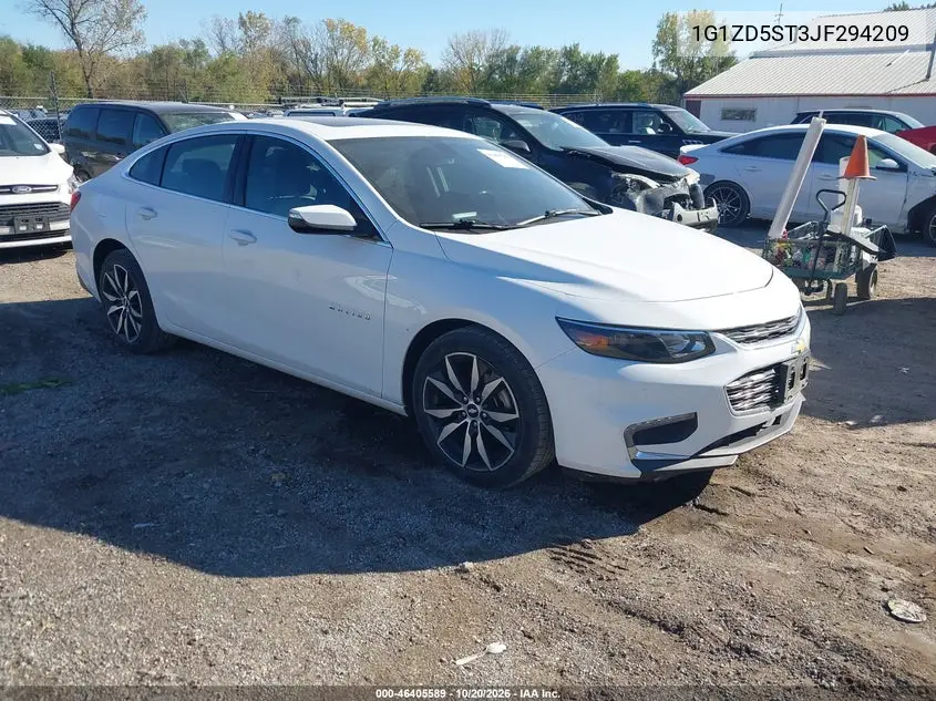 CHEVROLET MALIBU 2018, VIN 1G1ZD5ST3JF294209