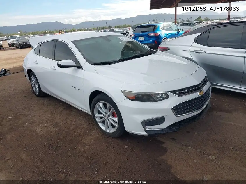 CHEVROLET MALIBU 2018, VIN 1G1ZD5ST4JF178033
