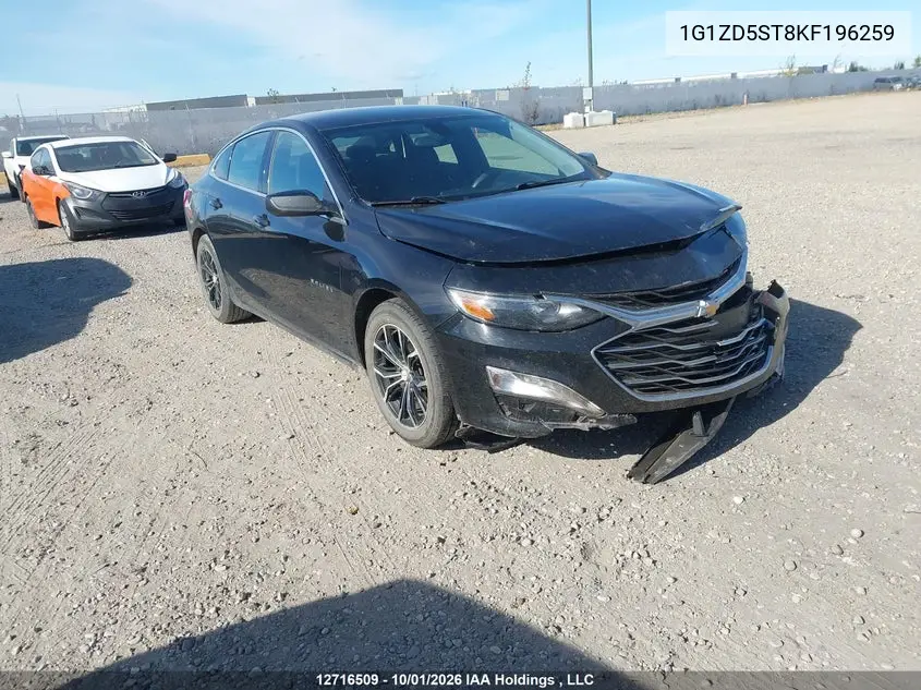 CHEVROLET MALIBU 2019, VIN 1G1ZD5ST8KF196259