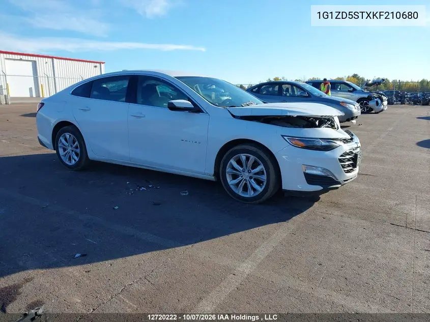 CHEVROLET MALIBU 2019, VIN 1G1ZD5STXKF210680