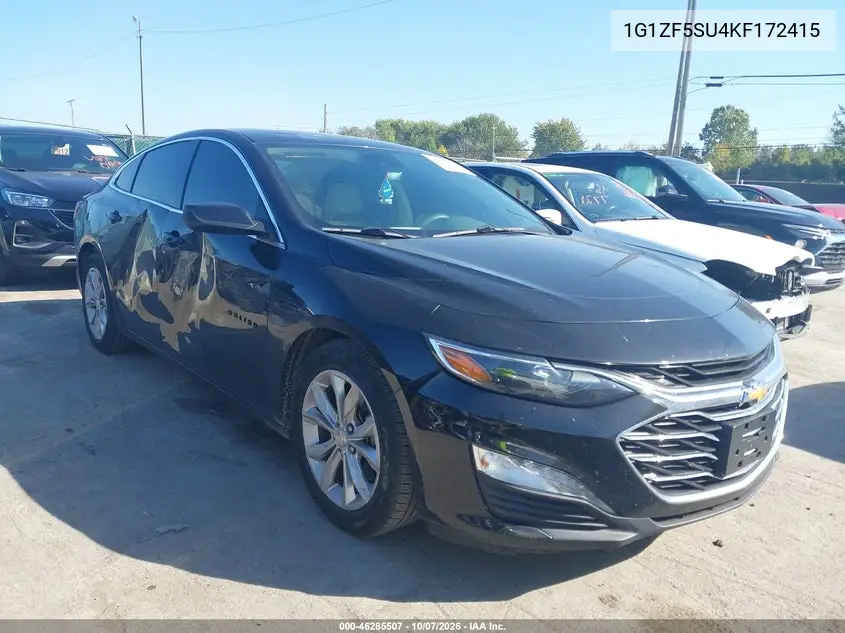 CHEVROLET MALIBU 2019, VIN 1G1ZF5SU4KF172415