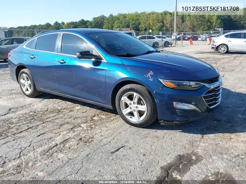 CHEVROLET MALIBU 2019, VIN 1G1ZB5ST5KF181708