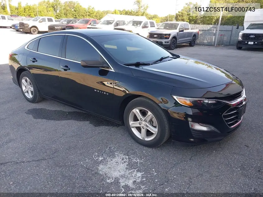 CHEVROLET MALIBU 2020, VIN 1G1ZC5ST4LF000743