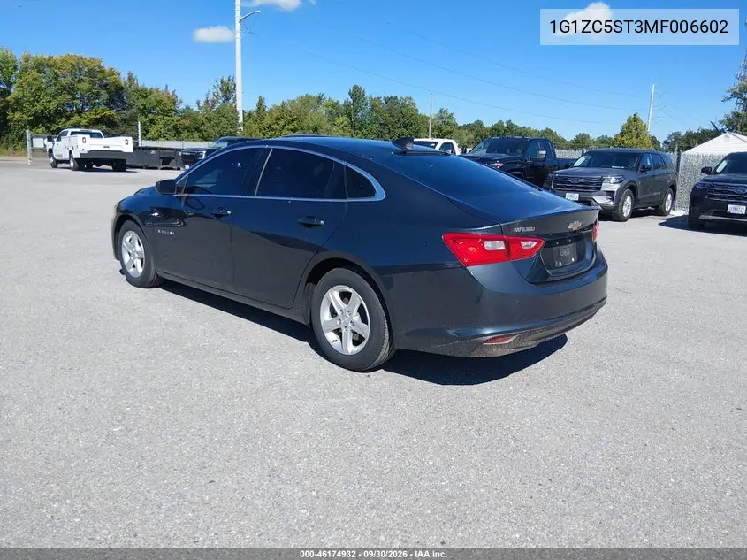 2021 CHEVROLET MALIBU VIN 1G1ZC5ST3MF006602 — фото 3