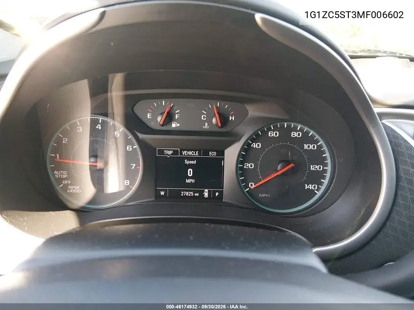 2021 CHEVROLET MALIBU VIN 1G1ZC5ST3MF006602 — фото 7