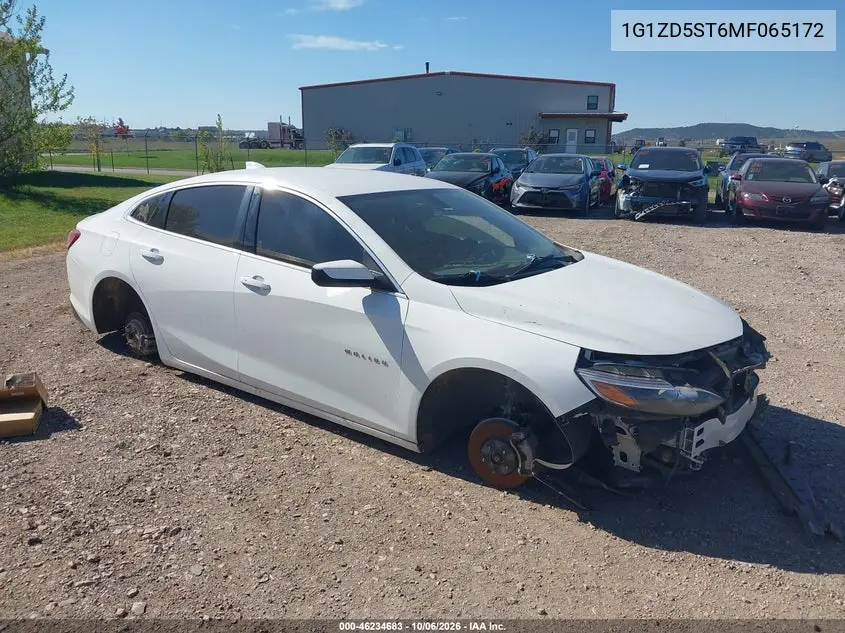 CHEVROLET MALIBU 2021, VIN 1G1ZD5ST6MF065172