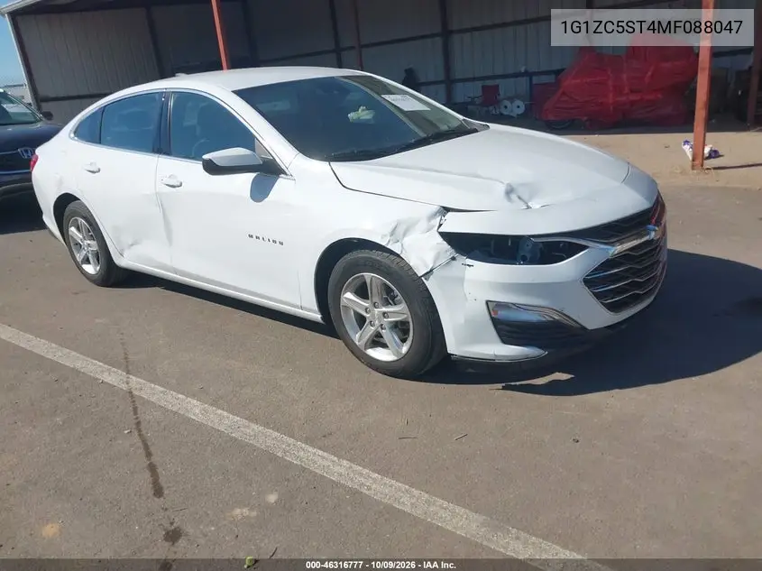 CHEVROLET MALIBU 2021, VIN 1G1ZC5ST4MF088047